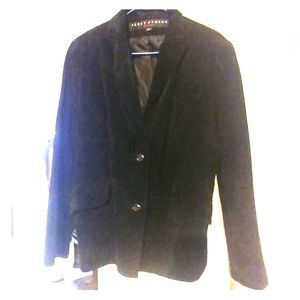 Black, faux suede jacket